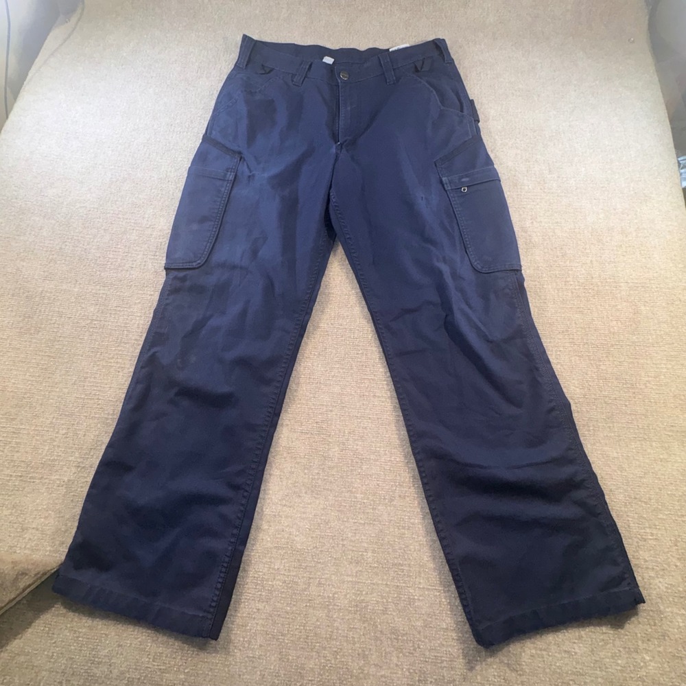 Carhartt Mens Rugged Flex Rigby Cargo Pants Navy Blue 32x30 103904 NVY